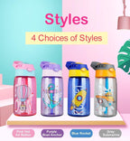 Kids Cartoon Leakproof Creative Baby Feeding Water Cup With Straws For Children Bright Colors Durable Kid Bottles Stevvex