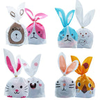 Hot Sale 20 / Batch Cute Rabbit Carrot Ear Biscuit Bag Candy Biscuit Gift Bag Snack Baking Packaging Supplies Easter Decoration Lootquake LLC