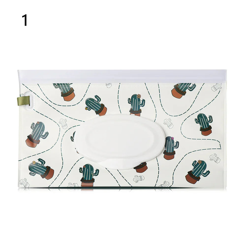 NEW Portable EVA Baby Wet Wipe Holder Case Reusable Refillable Wet Wipe Bag Tissue Box Snap-Strap Cosmetic Pouch Home Storage Lootquake LLC