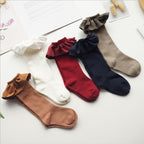 Baby Leg Warmers Children's Knee High Cotton Socks With Lace Stuff Ruffle For Baby Girls