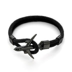 Modern Fashion Airplane Anchor Bracelets Men Charm Rope Chain Paracord Bracelet Women Male Air Force Style Wrap Metal Sport Hook Gift - SJB-DIAMOND ELITES