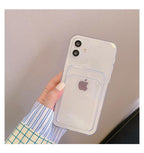 Transparent Mobile Phone Case For iPhone 11 12 13 14Mini case For iphone 11 Pro X XS Max XR 7 8 Plus SE Case Cover Soft Silicone Wallet Card Holder Stevvex