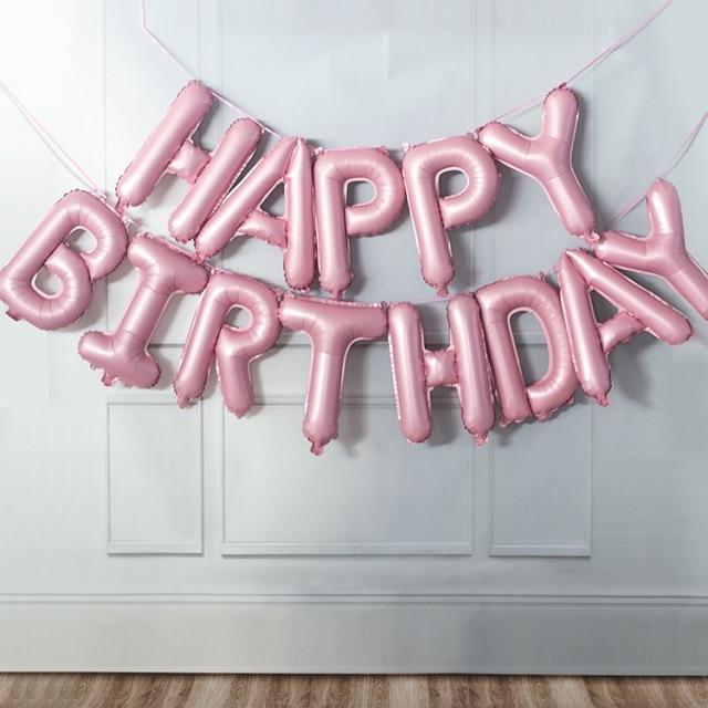13pcs Luxury Happy Birthday Decoration Balloons Rose Gold Letter Foil Ballons Birthday Party Decorations Globos Balony Anniversaire For Birthdays and Celebrations - SJB-DIAMOND ELITES