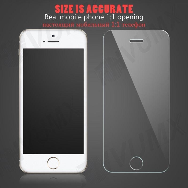 100D Transparent Tempered Glass For iPhone 7 8 6 6S Plus Glass Screen Protector On iPhone 5 5C 5S SE 2020 Glass Protective Film Tempered Glass Screen Protector Stevvex