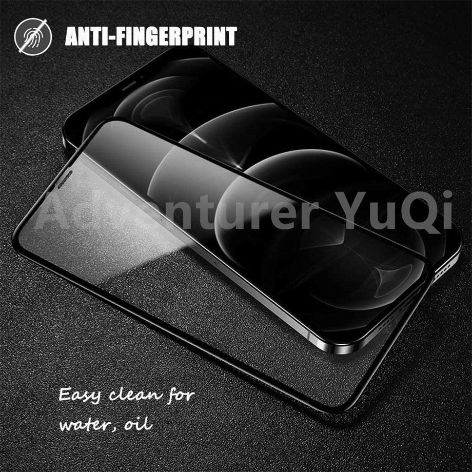 3PCS Tempered Glass OG Screen Protector for iPhone 14 13 12 11 Pro XS Max X XR Full Glue Cover Big Curved 7 8 Full Coverage Screen Protector iPhone Glass Screen Protector Stevvex