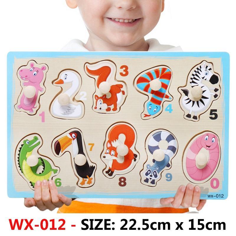 New Hand Grab Board Wooden Puzzle Toys for Children Cartoon Animal Fruit  Kids Baby Early Educational Learning Toy - SJB-DIAMOND ELITES