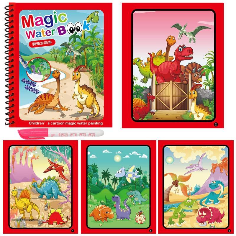 Early Education Montessori Painting Drawing Board For Kids Toys Coloring Book Doodle & Magic Pen Magic Water Drawing Book - SJB-DIAMOND ELITES