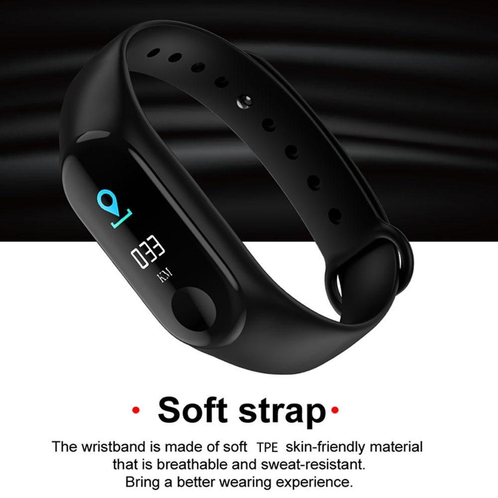 Proffesional Smart Sport Watch With  Band Blood Pressure Monitor and Bracelet M3Plus Wristband for Men and Women In Modern Design - SJB-DIAMOND ELITES