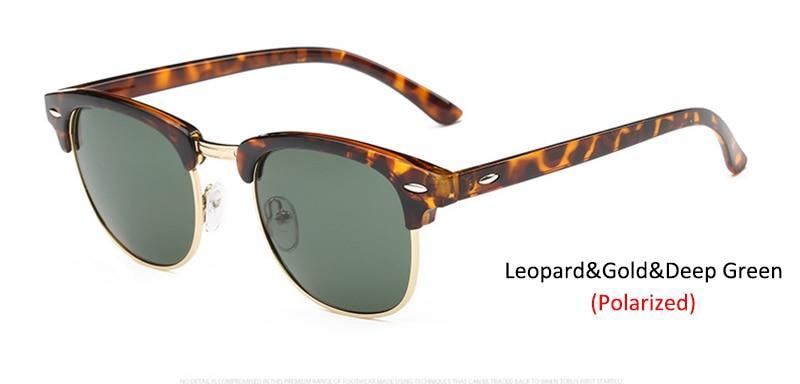 Luxury Popular  Famous Retro Semi-Rimless Brand Designer Sunglasses For Women and Men Polarized Classic Oculos De Sol Gafas Retro EyeglassesWith UV400  Sunglasses - SJB-DIAMOND ELITES