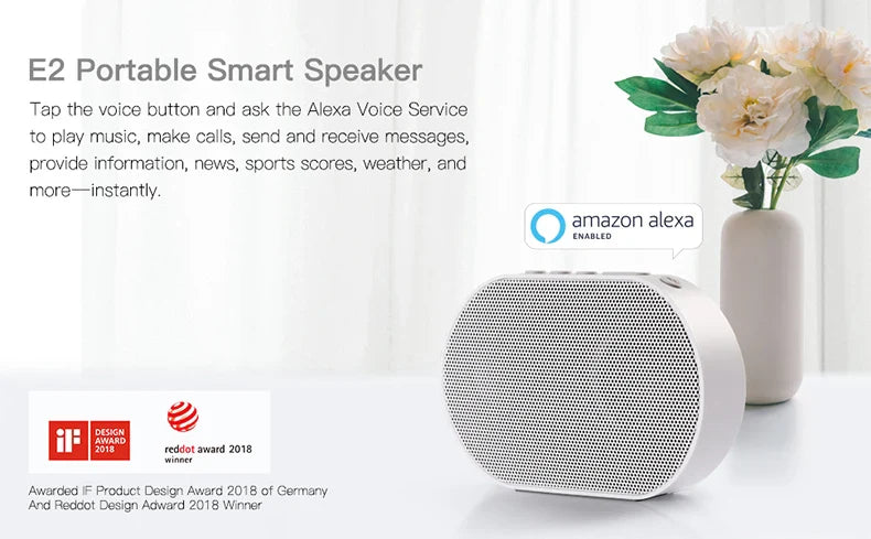Portable Speaker Smart Bluetooth Wireless 10W Mini Speaker Compact Powerful 2200mAh Support Alexa Spotify Tunein Streaming Music Lootquake LLC