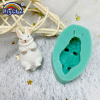Mini White Rabbit Silicone Fondant Cake Decorating Molds Easter Bunny Chocolate Mould Baking Tools Animal Epoxy Resin Kitchen Lootquake LLC
