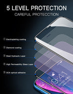 20D Full Cover Tempered Glass For iPhone 11 12 13 mini Pro X XR XS Max Screen Protector For iPhone 6 7 8 Plus SE Protective Film HD Clear Easy Installation Frame 9H Hardness Bubble Free Anti-Scratch & Anti-Fingerprint