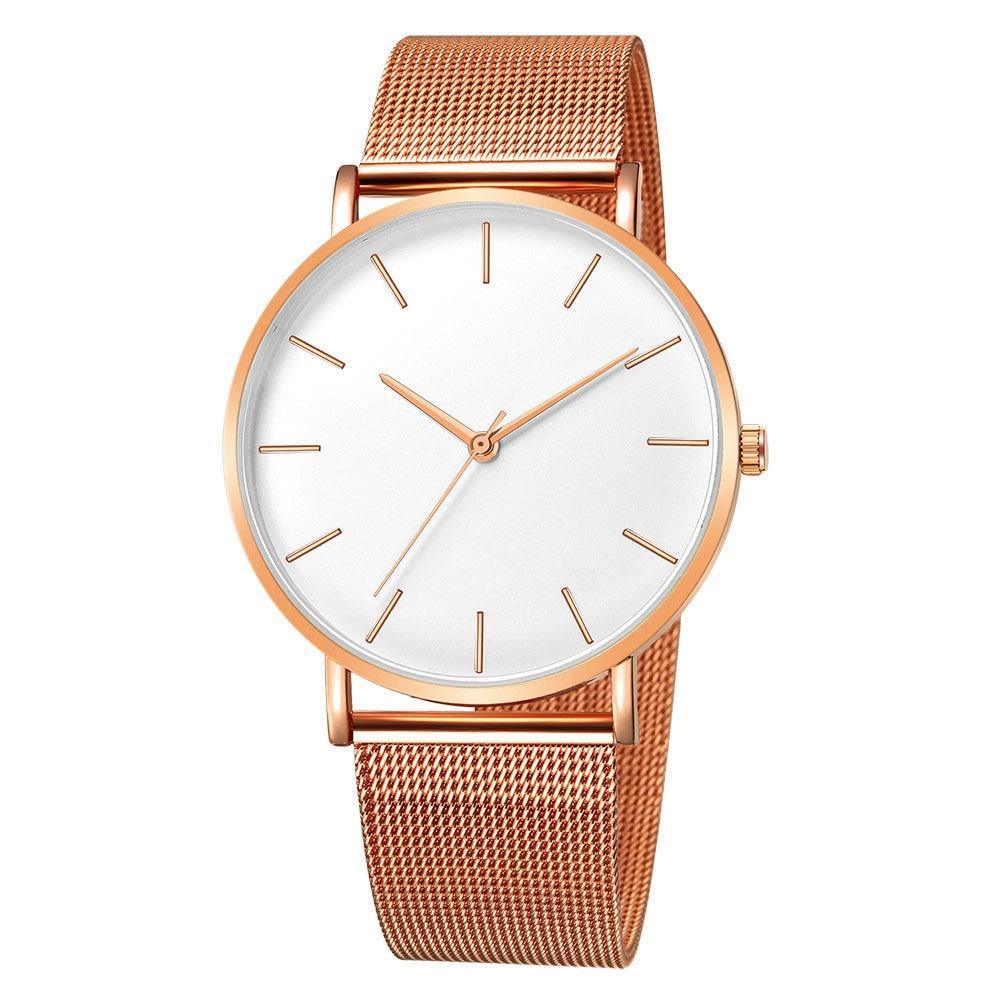 STEVVEX Women Watch Rose Gold  Style Women's Mesh Belt ultra-thin Fashion para Luxury Wrist Watches For Women and Girls - SJB-DIAMOND ELITES
