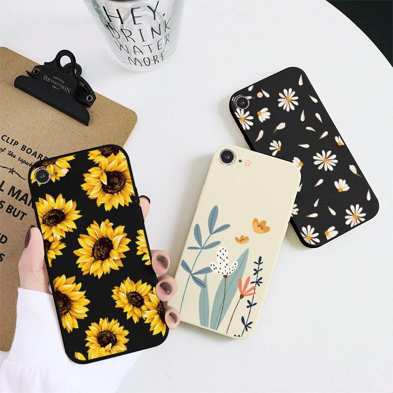 Butterfly Pattern Design Trendy Mobile Phone Case Protective Case For iPhone 7 8 SE 2020 Flower Cartoon Celular Case For iPhone7 8 SE2020 se 2020 se2020 A1778 A1660 A1779 Silicon Matte TPU Cover Stevvex