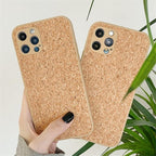 Simple Wood Compress Sawdust Phone Case For iPhone 14 13 Pro Max 12 11 X XR XS 6 7 8 Plus Solid Shockproof Breathable Cover Ultra Thin Full Body Dustproof Anti Fingerprint Scratch-Resistant Case iPhone Stevvex