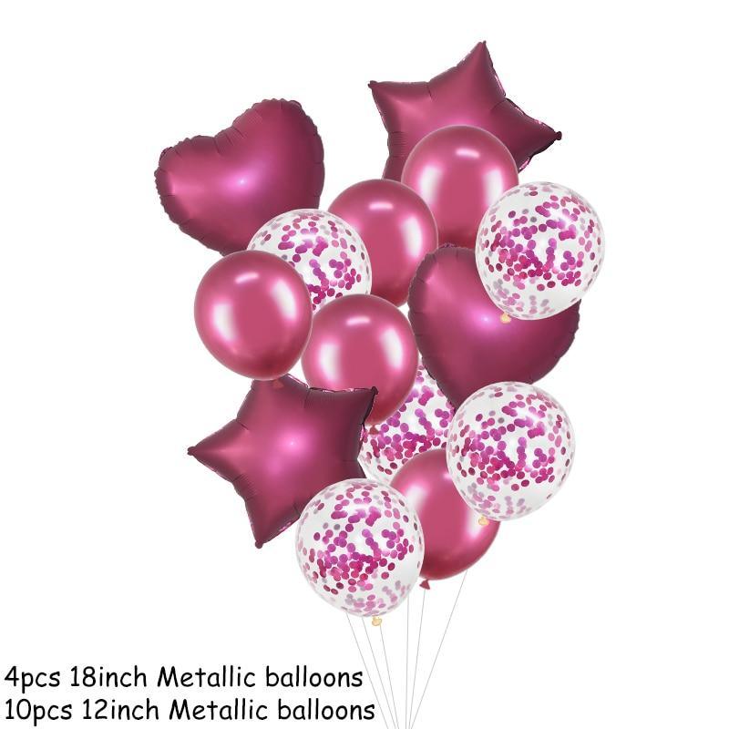 14Pcs Multi Confetti Balloons For Happy Birthday Party Balloons In Several Luxury Variant Helium Ballons For Celebrations for Boy Girls and  Babies party - SJB-DIAMOND ELITES