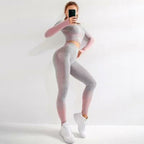 Women's Seamless Yoga Set Long Sleeve - SJB-DIAMOND ELITES