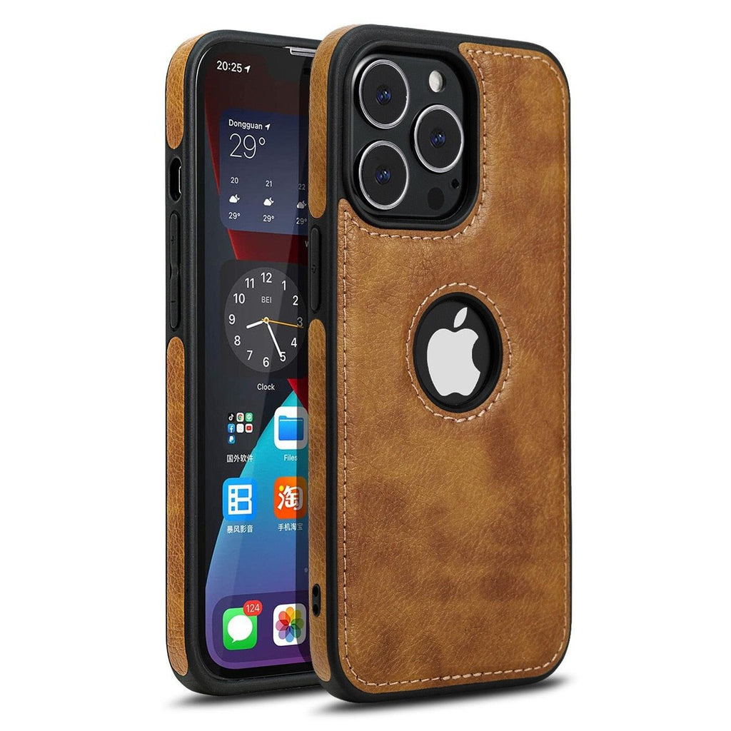 Ultra Thin Slim Leather Phone Case For iPhone 13 Pro Max 12 Pro Max 14 Shockproof Bumper Soft Business Back Cover Back Cover Case Shockproof Camera and Screen Protection PU Leather Case for iPhone Stevvex