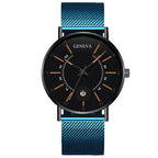 Men Watches Luxury Fashion Mens Business Watch Ultra Thin Stainless Steel Mesh Belt Quartz Wrist Watch For Men's and Boys - SJB-DIAMOND ELITES