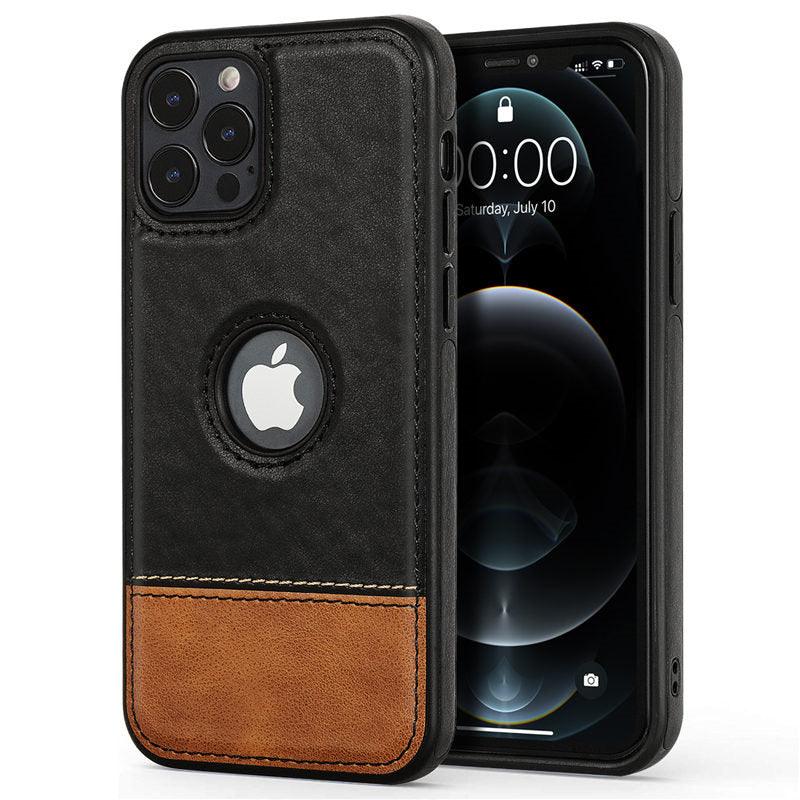 Ultra Thin Slim Leather Phone Case For iPhone 13 Pro Max 12 Pro Max 14 Shockproof Bumper Soft Business Back Cover Back Cover Case Shockproof Camera and Screen Protection PU Leather Case for iPhone Stevvex