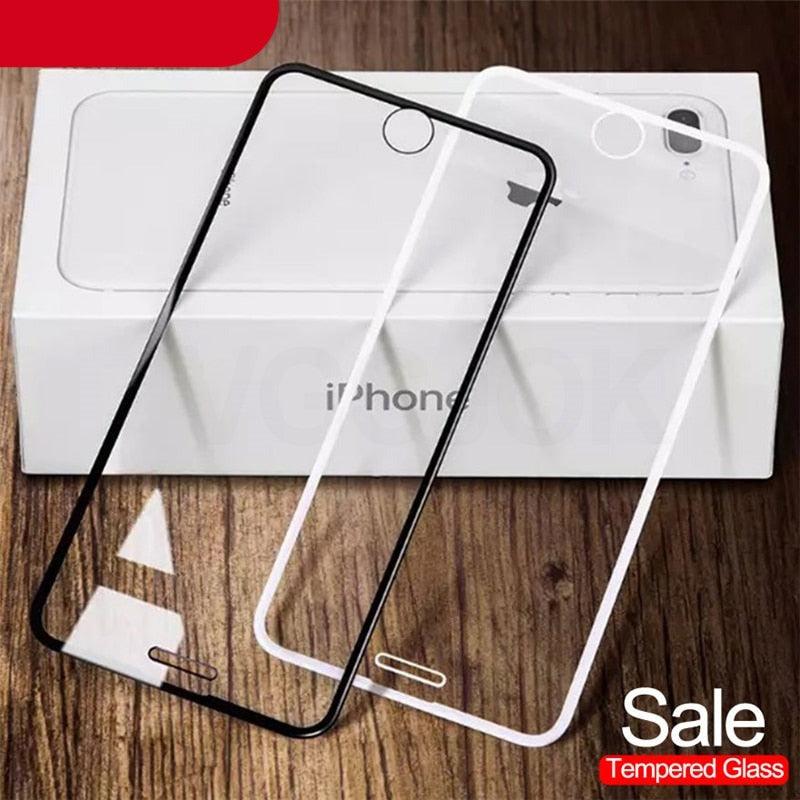 100D Curved Edge Full Cover Tempered Glass On The For iPhone 7 8 Plus Screen Protective Glass For iPhone 7 8 6 6S Plus Film Shock Absorbent Heavy Duty Protective Screen Glass Stevvex