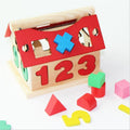 Children's Colour Wooden House With Shape Children Early Educational Model Assembling Blocks Develop Intelligence Game Toy - SJB-DIAMOND ELITES
