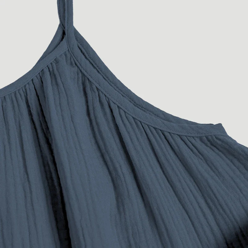 Casual 100% Cotton Summer Women's Long Dress Loose Solid Sleeveless Backless Streetwear Elegant  Female Dress Vestidos Robe Lootquake LLC