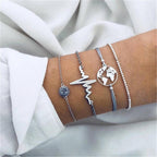 Fashion Bohemia Leaf Round Knot Cuff Bangle Gold Chain Charm Bracelet  for Women Simple Geometric Bracelets Luxury Jewelry - SJB-DIAMOND ELITES