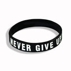 New Trend Motivation "The Road to Dreams" "Never Give Up"  Inspirational Silicone Rubber Bracelet Elastic Band  Brecelet for Women and Men In Unisex Design - SJB-DIAMOND ELITES