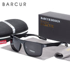 BARCURTR90 Ultralight Polarized Sunglasses for Men Vintage Square Eyewear with UV400 Protection for Summer Stevvex