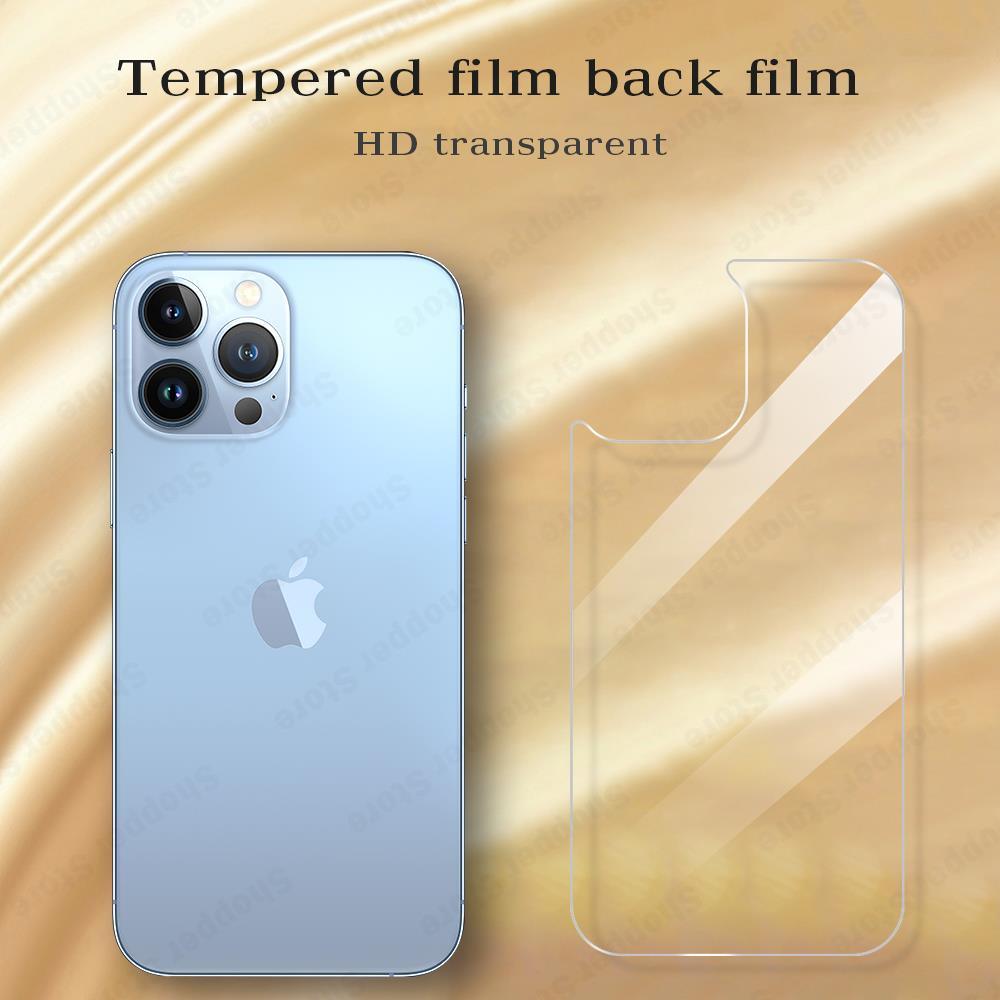 3Pcs Tempered Back Glass For iPhone 13 Pro Max Mini Protective Screen Protector Glass Film For iPhone 13 12 11 14 Pro XS Max XR Temper Film Premium HD Clarity Anti-Fingerprint/Scratch Back Protector Stevvex