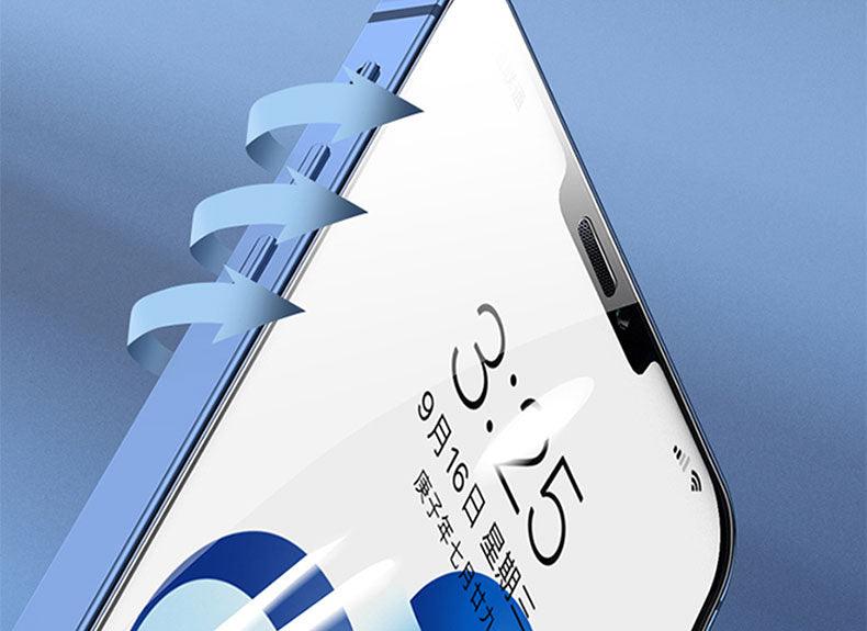 20000D Curved Full Cover Glass On For iPhone 12 Mini 11 12 Pro X XR XS Max SE 6 6S 7 8 Plus Tempered Glass Film Screen Protector Tempered Glass Protective Film HD Clear Screen Glass For iPhone Stevvex