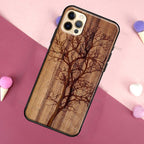 Vintage Tree Flower Bamboo Wood Case For iPhone Pro Max 12 13 min SE For iPhone 13 Shockproof Wooden Texture Protective Cover Unique & Classy Wooden Case Stevvex