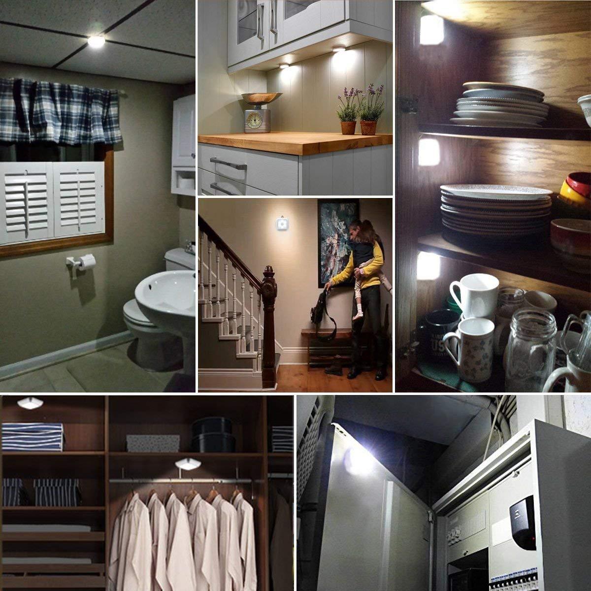 STEVVEX Wireless LED Pair Lamps with Motion sensor night lights lamp bedroom water closet Cabinet Corridor  Stairwell  Entrance battery lights - SJB-DIAMOND ELITES