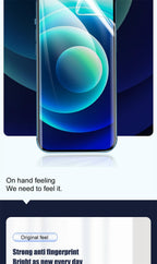 Full Cover Hydrogel Film For iPhone 13 7 8 Plus 6 6s Screen Protector 11 12 13 Pro mini XR X XS Max SE 2020 Back Film Not Glass Full Cover Screen Protector for iPhone Stevvex