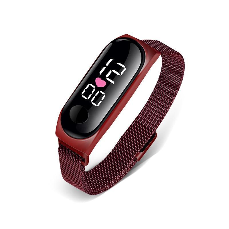 STEVVEX Men's Business Electronic Watch Simple Luxury Steel Belt Folding Buckle Sports Digital Watch For Men and woman - SJB-DIAMOND ELITES