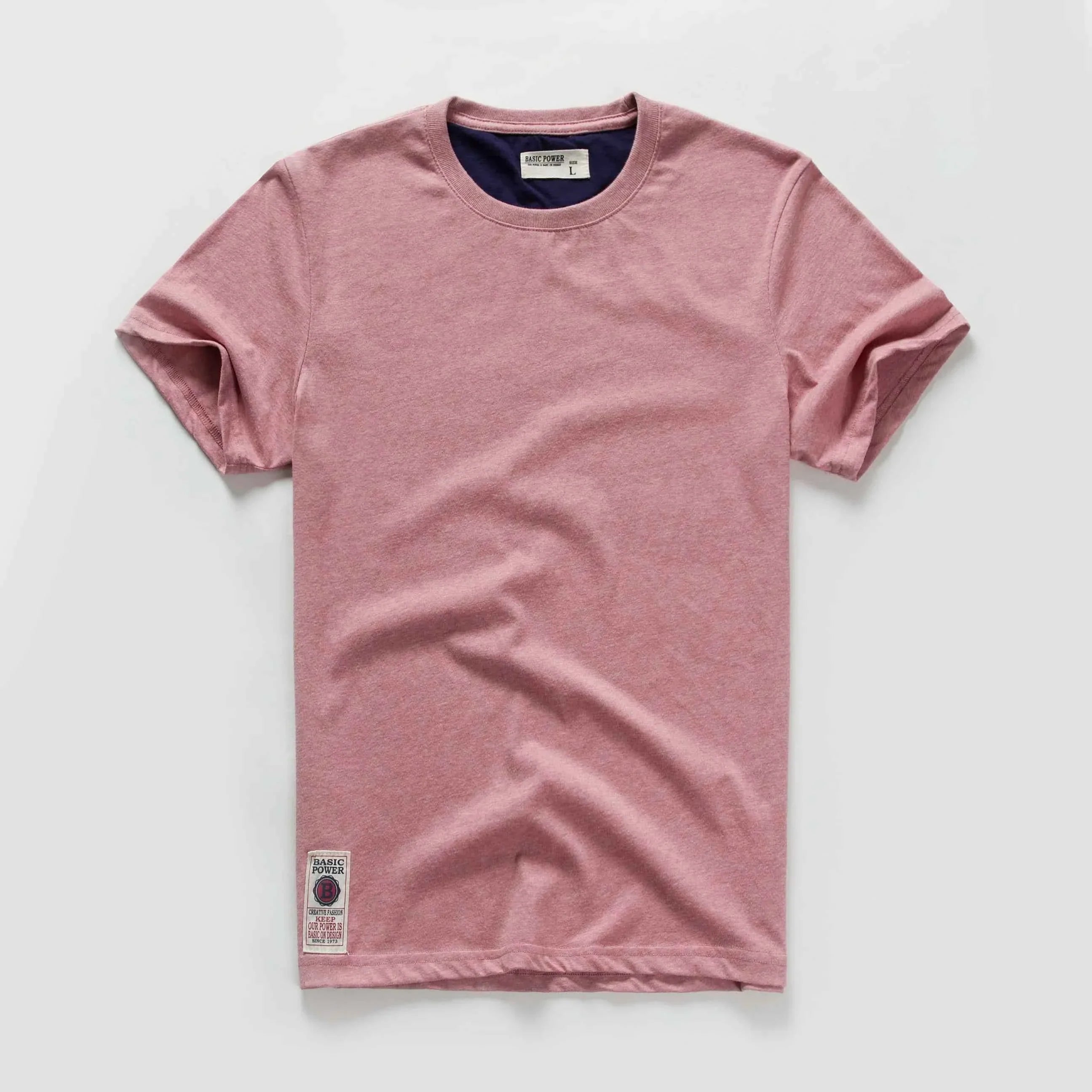Classic Cotton Men's Solid O-Neck Tee THRIXINE