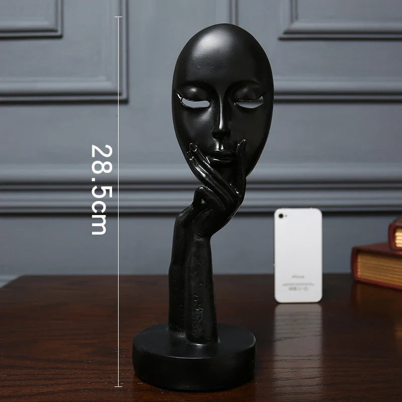 3D Face Mask Abstract Sculpture, Home Decoration Statue, Table Decorations Accessories, Art Figurine, Living Room Decor Lootquake LLC