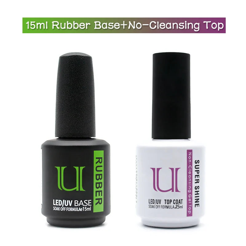 Super Black and White Semi-permanent Varnish 15ml Classic Gel Nail Polish Nails Art Basis Permanent Enamel Soak Off uv Gel lak Lootquake LLC