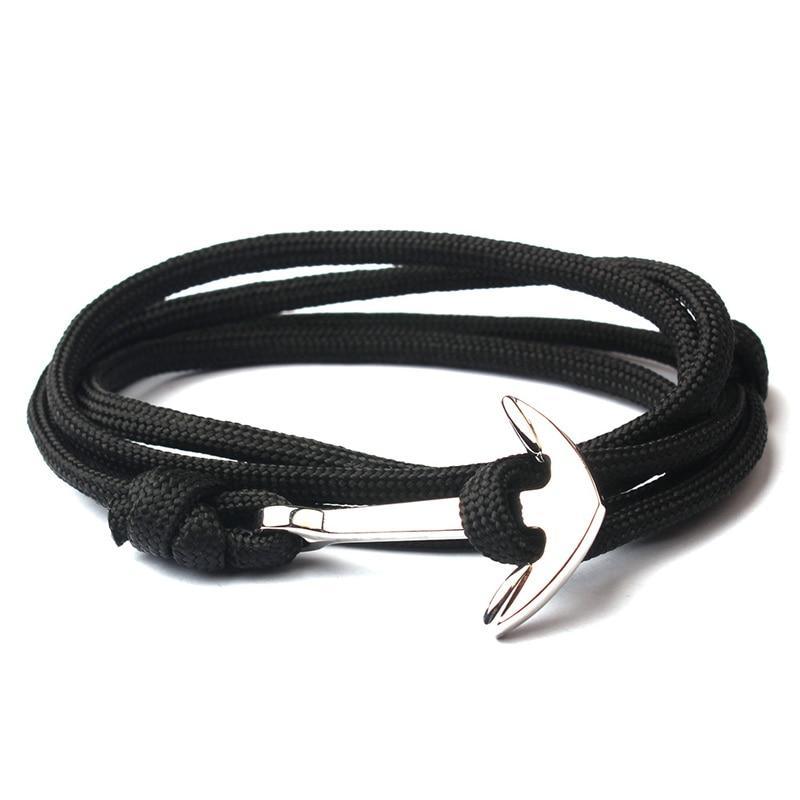 New Navy Blue Anchor Bracelet Men Friendship Anchor Bracelet Handmade Multi-layer Nylon Rope Chain Men And Women Jewelry - SJB-DIAMOND ELITES