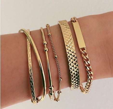 Bohemian Gold Tassel Bracelets For Women Summer Shell Clear Crystal Stone Luxury Jewelry - SJB-DIAMOND ELITES