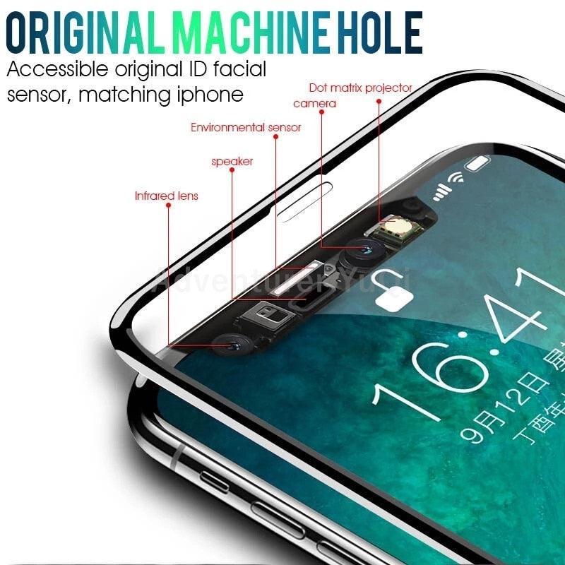 3PCS Tempered Glass OG Screen Protector for iPhone 14 13 12 11 Pro XS Max X XR Full Glue Cover Big Curved 7 8 Full Coverage Screen Protector iPhone Glass Screen Protector Stevvex