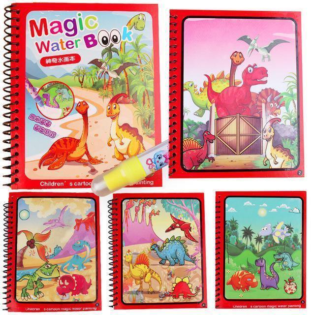 1pcs Magical Book Water Drawing Coloring Cartoons Books Doodle Pen Painting Drawing Board For Kids Toys Birthday Gift - SJB-DIAMOND ELITES