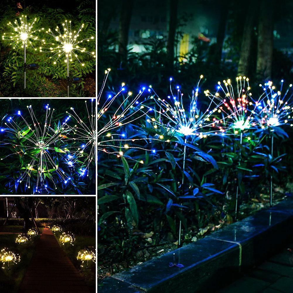 Modern Garden Luxury LED Solar Waterproof Lamp In Shape Of Tree Fireworks With Copper Wires - SJB-DIAMOND ELITES