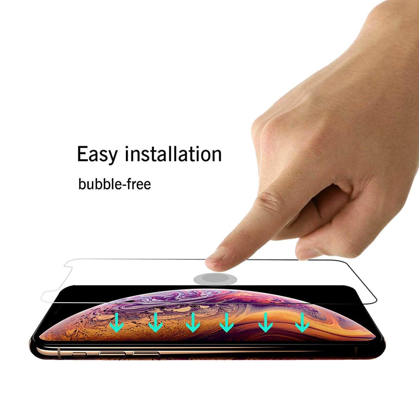 3PCS New Tempered Glass Screen Protectors For iPhone 12 12 Max/12 Pro Front film iPhone X 6/6s 7 8 11 Pro Max Screen Protector Tempered Glass Film Screen Protector For iPhone Stevvex