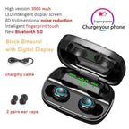 STEVVEX 3500mAh LED Bluetooth Wireless Earphones Headphones Earbuds TWS Touch Control Sport Headset Noise Cancel Earphone Headphone - SJB-DIAMOND ELITES