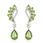 TREAZY Fashion Crystal Wedding Drop Earrings for Women Silver Color Bridal Dangle Earrings Brides Gifts Birthday Party Jewelry