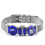 Two-tone Stainless Steel  Bracelets For Women Men Golden Love Heart Beaded  Ribbon  Bracelet & Bangle Gifts - SJB-DIAMOND ELITES