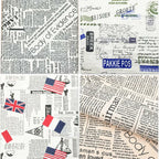 Newspaper Printed Fabric Quilting Cloth Cotton Linen For DIY Sewing Tablecloth Cushion Placemat Storage Bag Handicraft Materials Lootquake LLC