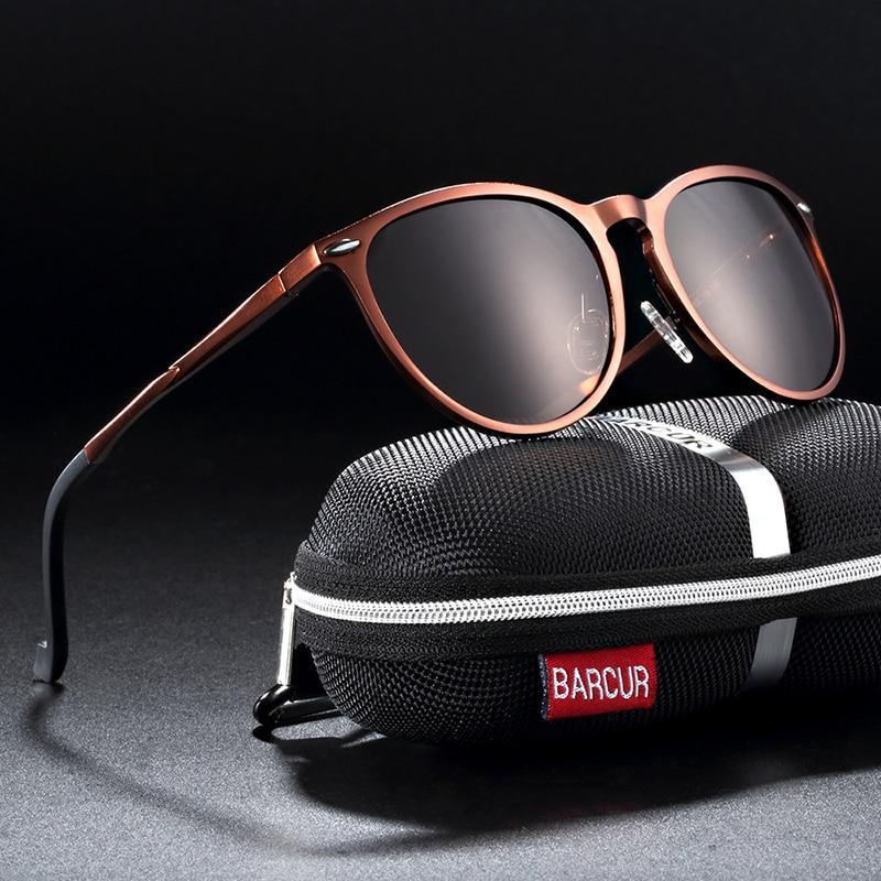 Retro Aluminum Magnesium Men Sunglasses Polarized Vintage Round Sunglasses for Men and Women Eyewear Accessories Oculos de sol Luxury Glasses High Quality metal frame WIth UV400 Protection - SJB-DIAMOND ELITES